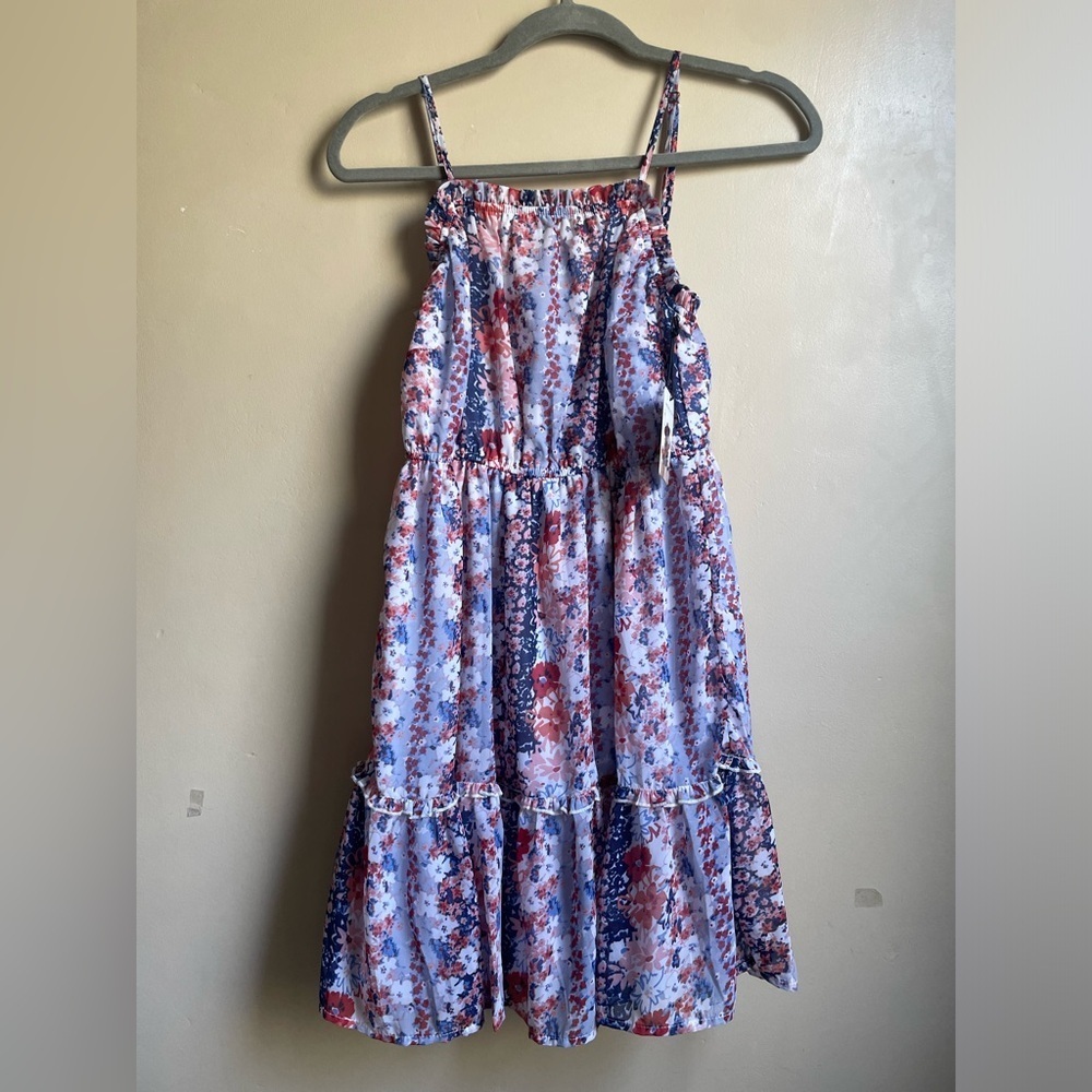 NWT sincerely Jules tiered mini prairie dress size M ditsy floral print